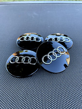 JUEGO DE 4 TAPACUBOS CENTRALES LLANTAS AUDI NEGRO 68 mm/2,68 pulgadas segunda mano  Embacar hacia Mexico