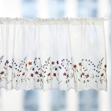 Floral embroidery sheer for sale  BRADFORD