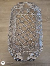 Bandeja de cesta de videira de aço inoxidável vintage – Elegante tigela de frutas folha..., usado comprar usado  Enviando para Brazil