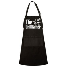 The Grillfather - Avental de cozinha com 2 bolsos impermeável preto comprar usado  Enviando para Brazil