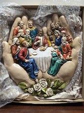 Linda escultura 3D da Última Ceia Hade pintada na parede Columbia comprar usado  Enviando para Brazil