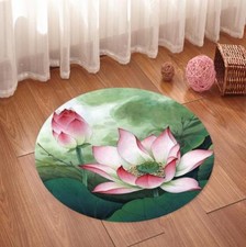 Usado, Tapete de ioga para pintura de lago de lótus tapetes de área redonda sala de estar quarto comprar usado  Enviando para Brazil