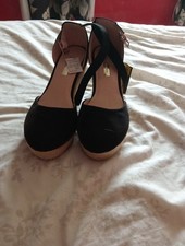 primark black wedges for sale  WALSALL