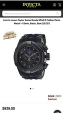 Relógio Masculino Invicta Jason Taylor Reserve - 53mm, Preto (25231) comprar usado  Enviando para Brazil