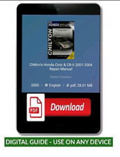 Manual Honda Civic CR-V CRV 2001-2004 Novo Chilton Workshop Serviço de Reparo, usado comprar usado  Enviando para Brazil