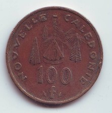 NOWA KALEDONIA - 100 franków 1976 - Mosiądz niklowany • 10 g • ⌀ 30 mm na sprzedaż  Wysyłka do Poland