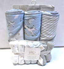Conjunto de 9 peças de toalhas de banho Little Celebrity bebê pelúcia 3 toalhas com capuz 6 panos de banho, usado comprar usado  Enviando para Brazil