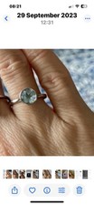 Platinum aquamarine solitaire for sale  LEEDS