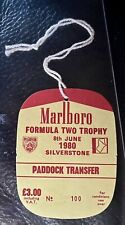 🏁🇬🇧Nigel Mansell F2 estreia 1980 Silverstone F2 Grand Prix passe de corrida/bilhete comprar usado  Enviando para Brazil