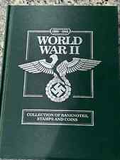 Colección de billetes, estampillas y monedas de la Segunda Guerra Mundial, en un libro de colección segunda mano  Embacar hacia Mexico