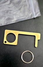 Usado, Chave/fob de segurança tom dourado 3" x 1" metal sem toque/sem toque com anel; Novo com etiquetas/oT comprar usado  Enviando para Brazil