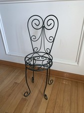 Suporte de vaso de flores em forma de cadeira de arame de metal rústico 25"H verde comprar usado  Enviando para Brazil