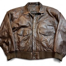 Jaqueta aviador bombardeiro couro vintage Wilson's zíper completo Thinsulate masculina tamanho grande comprar usado  Enviando para Brazil