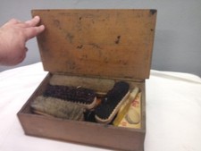 Vintage schuhputzkasten inhalt gebraucht kaufen  Teuchern