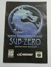 Mortal Kombat Mythologies Sub-Zero Nintendo 64 Manual, usado comprar usado  Enviando para Brazil