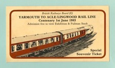 Souvenir ticket yarmouth for sale  WYMONDHAM