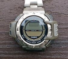 AUTÊNTICO CASIO PRO TREK DIGITAL MASCULINO TAMANHO GRANDE MEMÓRIA TITÂNIO 1471 VINTAGE comprar usado  Enviando para Brazil