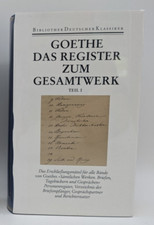 Goethe register zum gebraucht kaufen  München