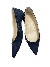 Sapatilhas Christian Louboutin azul marinho camurça Anjalina biqueira pontiaguda tamanho 34 1/2 comprar usado  Enviando para Brazil