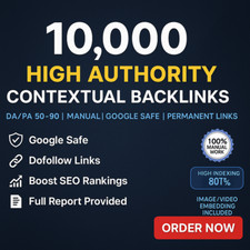 Usado, 10.000 backlinks contextuais Dofollow de alta autoridade de sites DA/PA 50–90 comprar usado  Enviando para Brazil