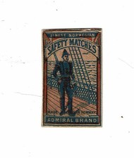 1 etiqueta de caixa de fósforos antiga Noruega c1900s marca Almirante norueguesa tamanho 55x34mm comprar usado 1 etiqueta de caixa de fósforos antiga Noruega c1900s marca Almirante norueguesa tamanho 55x34mm comprar usado  Enviando para Brazil