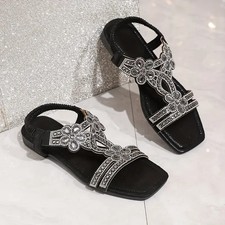 Sandalen strass damensandalen gebraucht kaufen  Neumünster