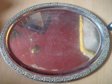 Servierplatte silberfarben val gebraucht kaufen  Deutschland