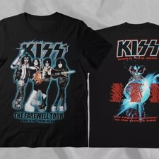 Camisa unissex KISS 2000 Tour design raro 2 lados preta P-5XL WA0090 comprar usado  Enviando para Brazil