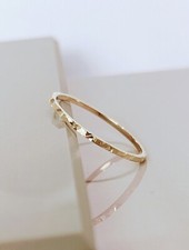Anel Dainty Nugget corte diamante – pulseira empilhável de ouro maciço 14k 10k comprar usado  Enviando para Brazil