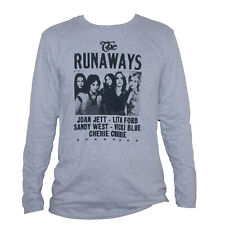 Camiseta The Runaways Hard Rock Punk manga longa cinza unissex comprar usado  Enviando para Brazil