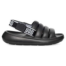 Sandália UGG Sport Yeah Slides Meninas 2 Preto Branco Novo Gancho e Laço Slide On comprar usado  Enviando para Brazil