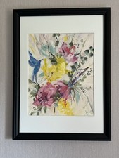 Acrylbild blumen landschaft gebraucht kaufen  Hamminkeln