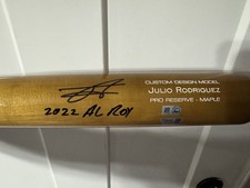 Używany, JULIO RODRIGUEZ podpisany model gry Victus Bat - Fanatycy i MLB uwierzytelniony na sprzedaż  Wysyłka do Poland
