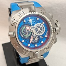 Usado, Invicta 50mm Subaqua Noma IV AZUL edição filhote relógio suíço cronógrafo pulseira poli SS comprar usado  Enviando para Brazil