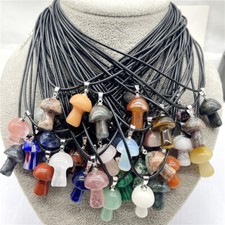 Usado, 50 peças colar pingente de cogumelo esculpido em cristal quartzo pedra preciosa natural atacado comprar usado  Enviando para Brazil