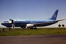 Slide colorido original 35mm da Maersk Air Boeing 737-3L9 OY-MMK em 1985 comprar usado  Enviando para Brazil