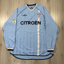 Vintage Umbro XXL Męska domowa koszulka piłkarska Celta Vigo 2001/2002 z długim rękawem, 16, używany na sprzedaż  Wysyłka do Poland