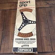 Używany, NOS Vintage Original 500 SPORT GRIP Steering Wheel Cover Superior POROTHERM Tan na sprzedaż  Wysyłka do Poland