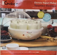 YM80EURO CUISINE YM80 MÁQUINA DE IOGURTE ELÉTRICA - COM FRASCOS DE VIDRO DE 7 A 6 OZ comprar usado  Enviando para Brazil