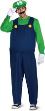 Luigi Super Mario Kart Adult XL Costume Cosplay Padded Suit Hat Gloves Mustache comprar usado  Enviando para Brazil