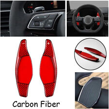 Volante de carro de fibra de carbono vermelho câmbio de pá para Audi RS4 RS5 TT Q8 R8 RS3 comprar usado  Enviando para Brazil