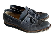 Mocassim masculino Cavalinho de couro azul com borlas feito em Portugal tamanho 8/41 comprar usado  Enviando para Brazil