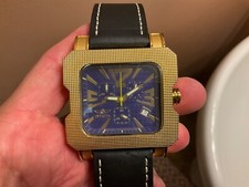 INVICTA SPEEDWAY MDL 5196 MOVIMENTO CRONÓGRAFO QUARTZO MOSTRADOR AZUL BANHADO A OURO 18K comprar usado  Enviando para Brazil