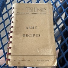 Original army recipes for sale  Dry Ridge