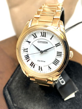 Relógio feminino Citizen EM0973-55A Eco-Drive mostrador branco ouro rosa aço inoxidável comprar usado  Enviando para Brazil