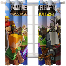 Videogame 3D Minecraft cortinas de quarto infantil anel decoração porta blackout proteção UV comprar usado  Enviando para Brazil