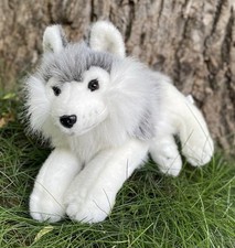 Usado, 16" The Nature Company Husky Siberiano Lobo Cachorro Cinza Branco Bicho de Pelúcia comprar usado  Enviando para Brazil