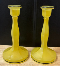 Pair candlesticks yellow for sale  Pella