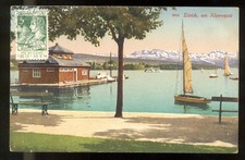Zurigo alpenquai cartolina usato  Italia