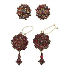 antique garnet earrings for sale  Chesterfield